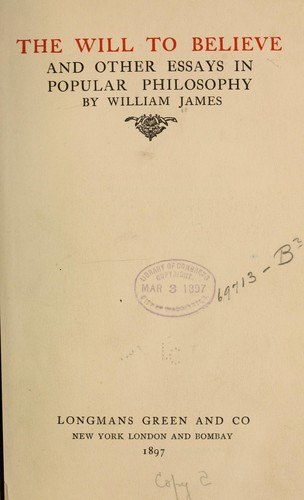 Cover of The Will to Believe